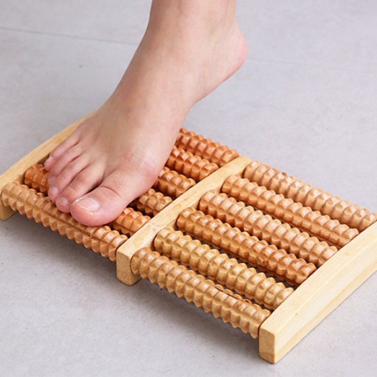 가정용 사무실 원목 발 지압 마사지기 안마기 롤러 - 상품 이미지