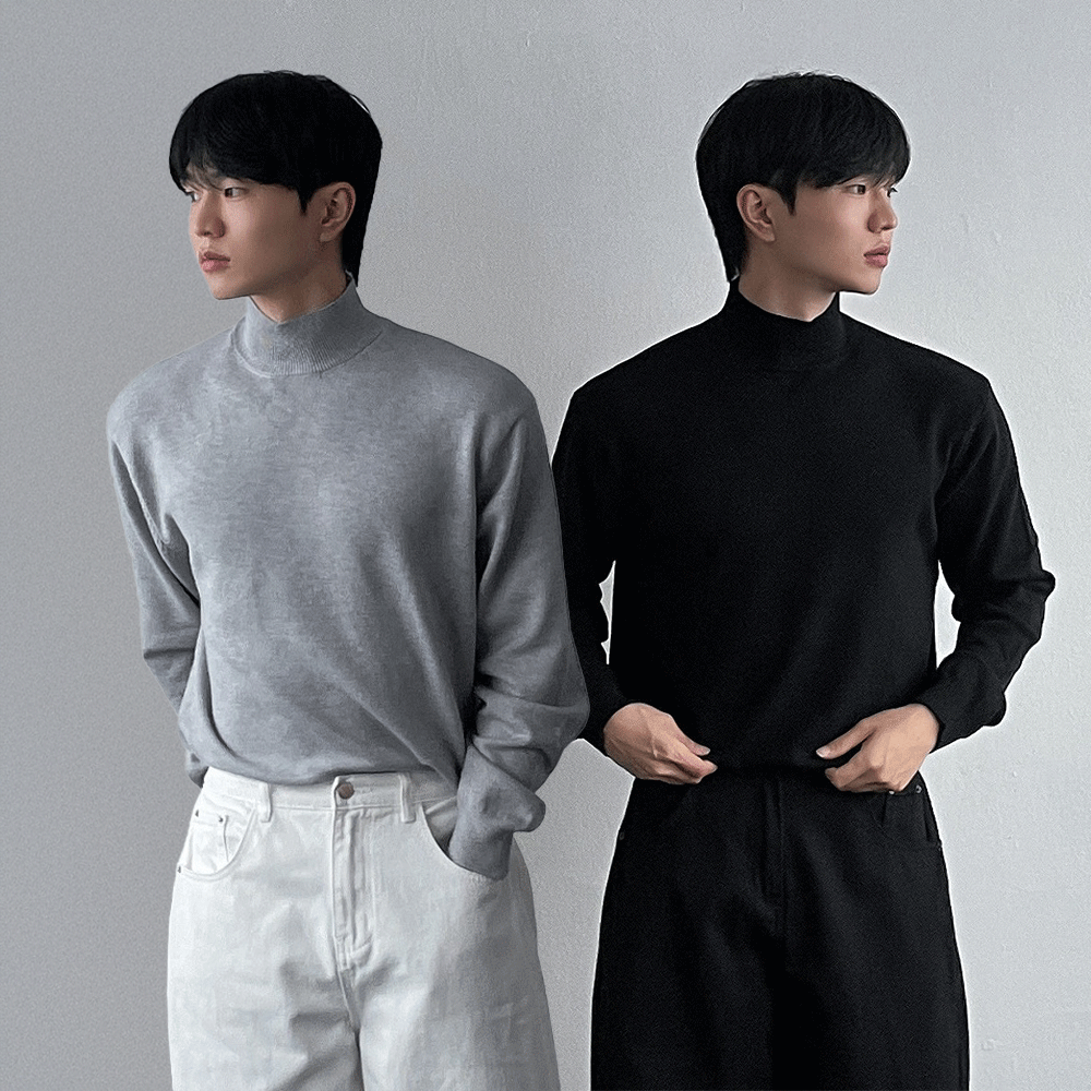 1+1 남자목티 남자목폴라티 - 상품 이미지