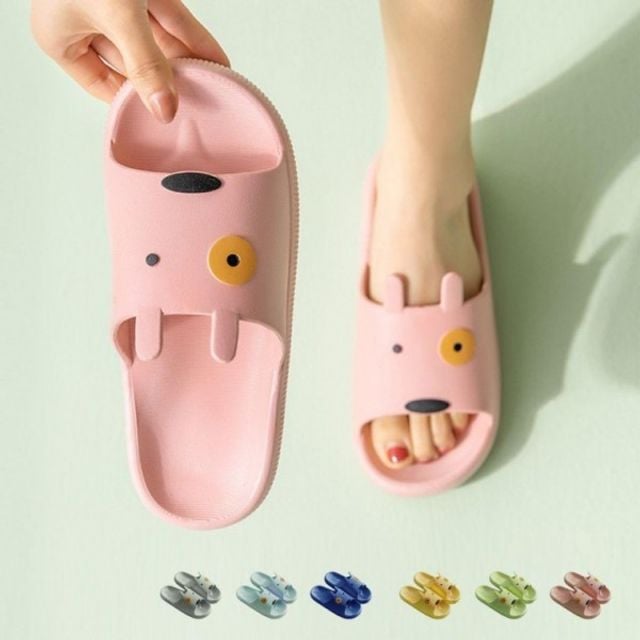 멍멍이 인기 가정용 강아지 슬리퍼 감성 욕실용 논슬 - 메인 이미지