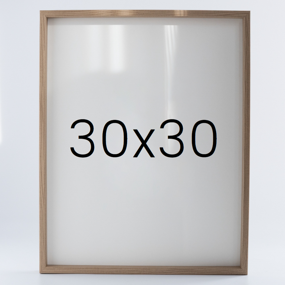 9mm우드심플 원목액자 웨딩 전시회 맞춤 프레임 틀 30x30 300x300mm, 내츄럴 - 메인 이미지