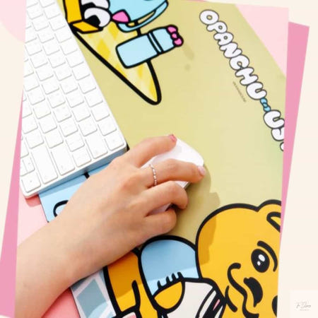 온지니 데스크패드 2종 키보드장패드 책상깔개 캐릭터장패드 데스크매트