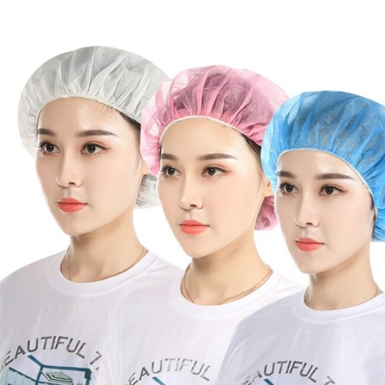 위생모자 일회용 부직포 100매 요리용 헤어캡 조리용품 위생용품 - 상품 이미지