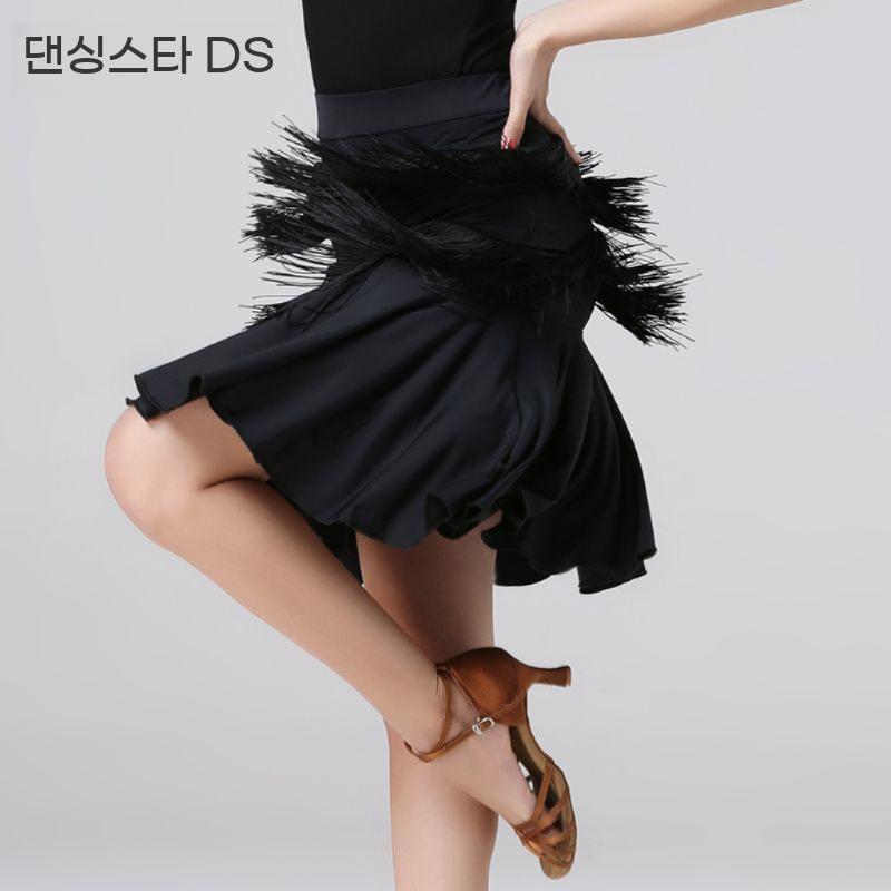 라틴 댄스복 공연 살사 라인댄스 라인댄스복 수술치마 삼바 탱고 스커트 - 상세 이미지 3