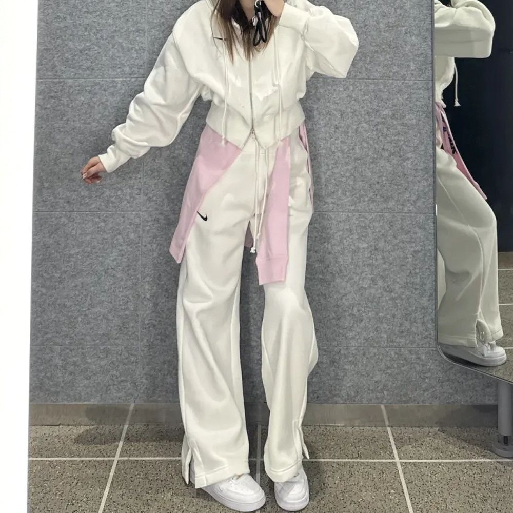 나이키 우먼즈 스포츠웨어 피닉스 플리스 와이드 팬츠 화이트 DQ5616-133 이미지 7