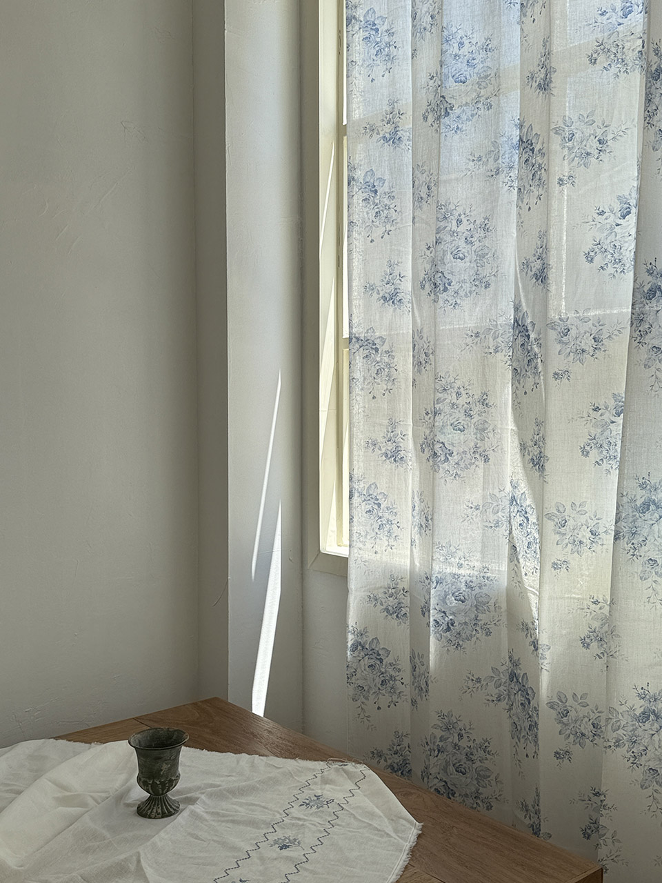 바이아미 다이애나 빈티지 꽃무늬 린넨 커튼 맞춤제작
