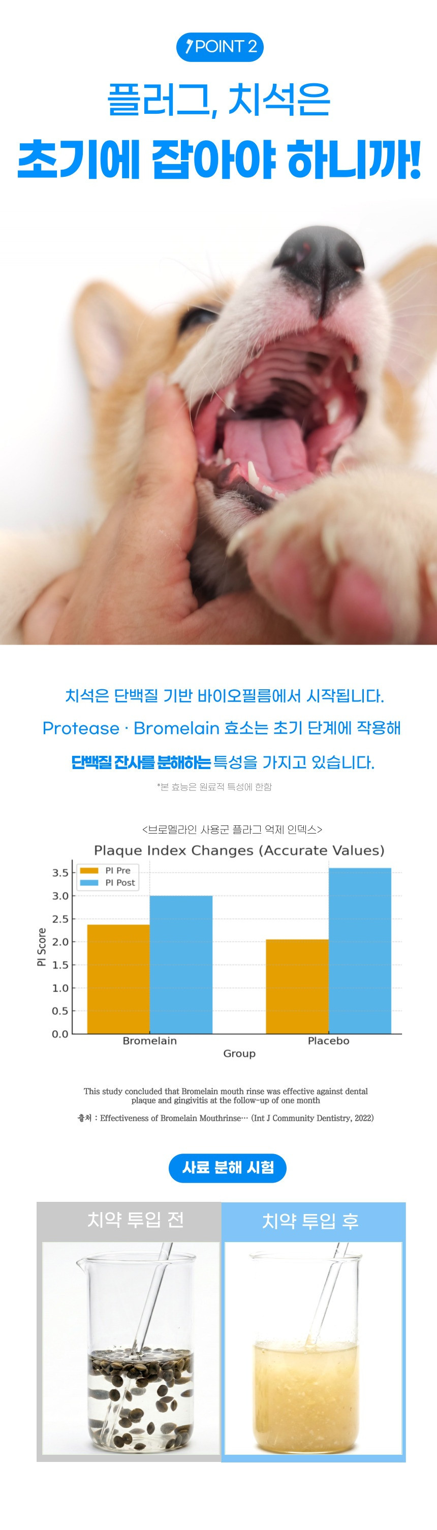 고냥냥 개냥냥 강아지 치약 입냄새 치석 구취 제거 바르는 치약 1+1개 - 상세 이미지 5