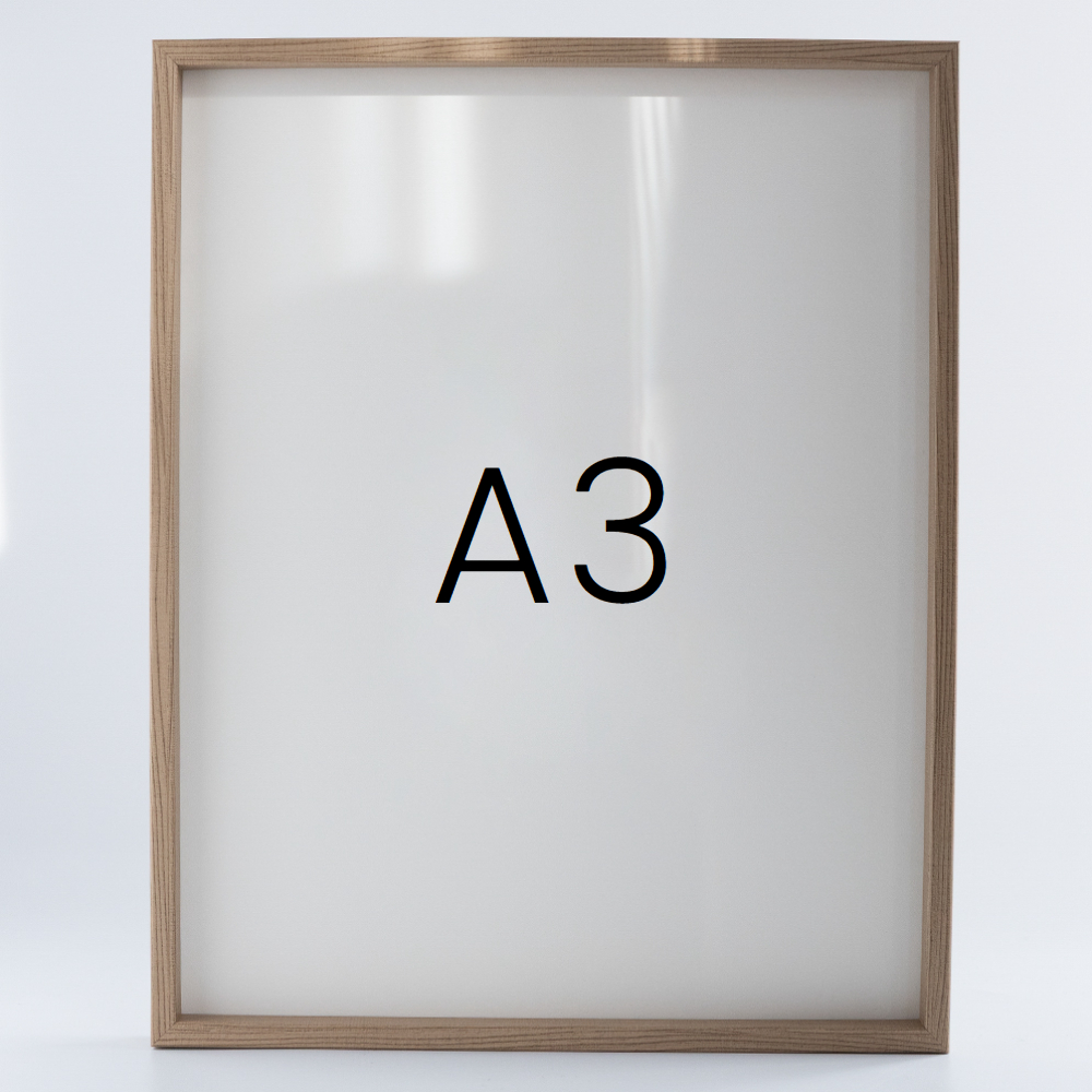 9mm우드심플 원목액자 웨딩 전시회 맞춤 프레임 틀 A3 297x420mm, 내츄럴