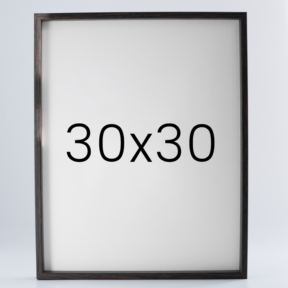 9mm우드심플 원목액자 웨딩 전시회 맞춤 프레임 틀 30x30 300x300mm, 진밤 - 메인 이미지