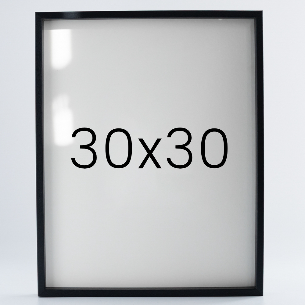 9mm우드심플 원목액자 웨딩 전시회 맞춤 프레임 틀 30x30 300x300mm, 블랙 - 메인 이미지