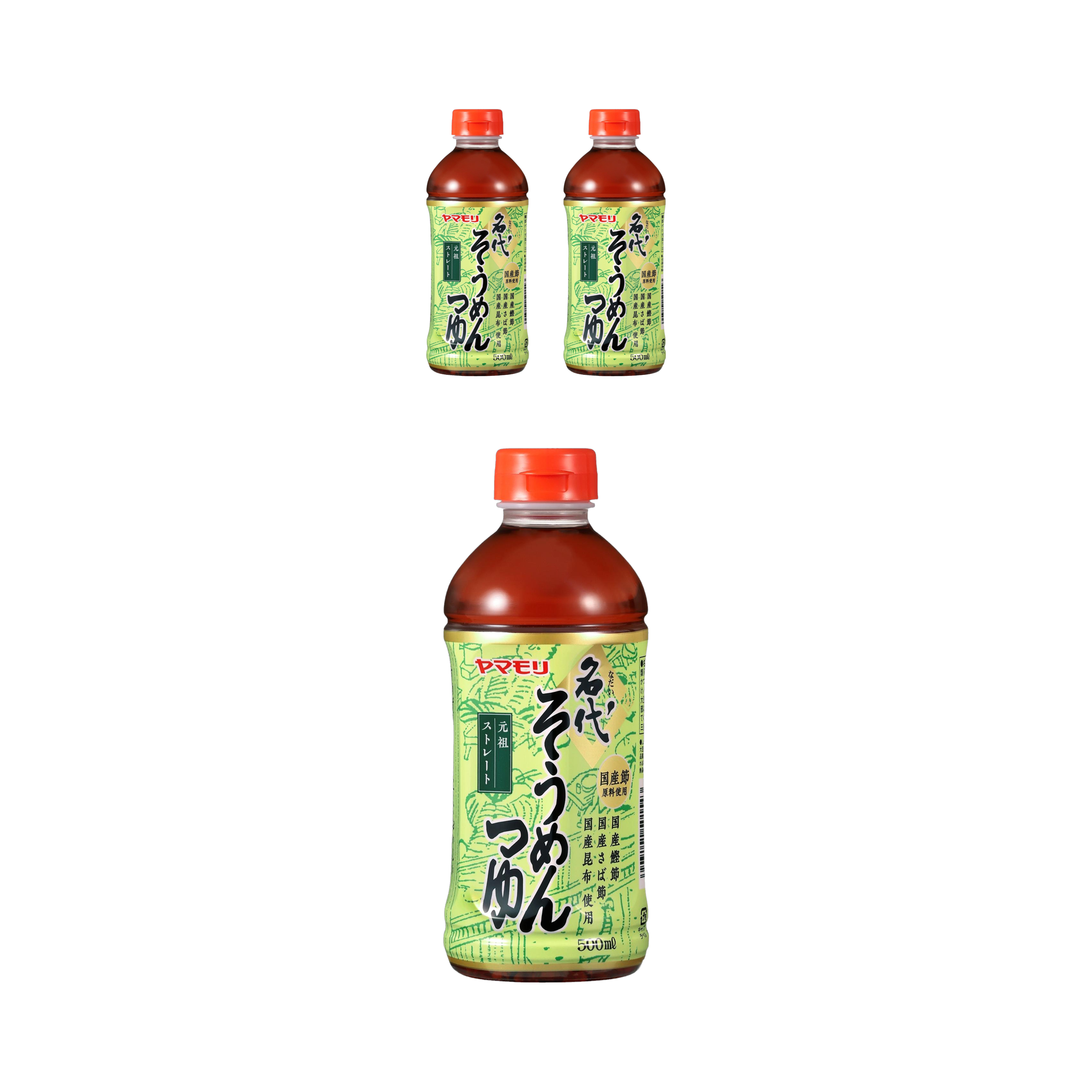 야마모리 나다이 일본 저염 50년 전통 쯔유 라이트 500ml, 3개 - 상품 이미지