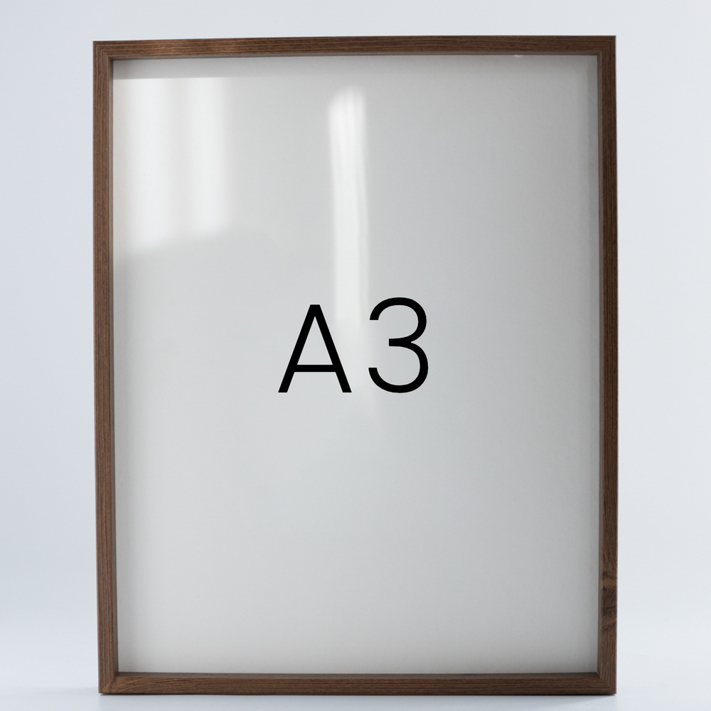 9mm우드심플 원목액자 웨딩 전시회 맞춤 프레임 틀 A3 297x420mm, 밤색