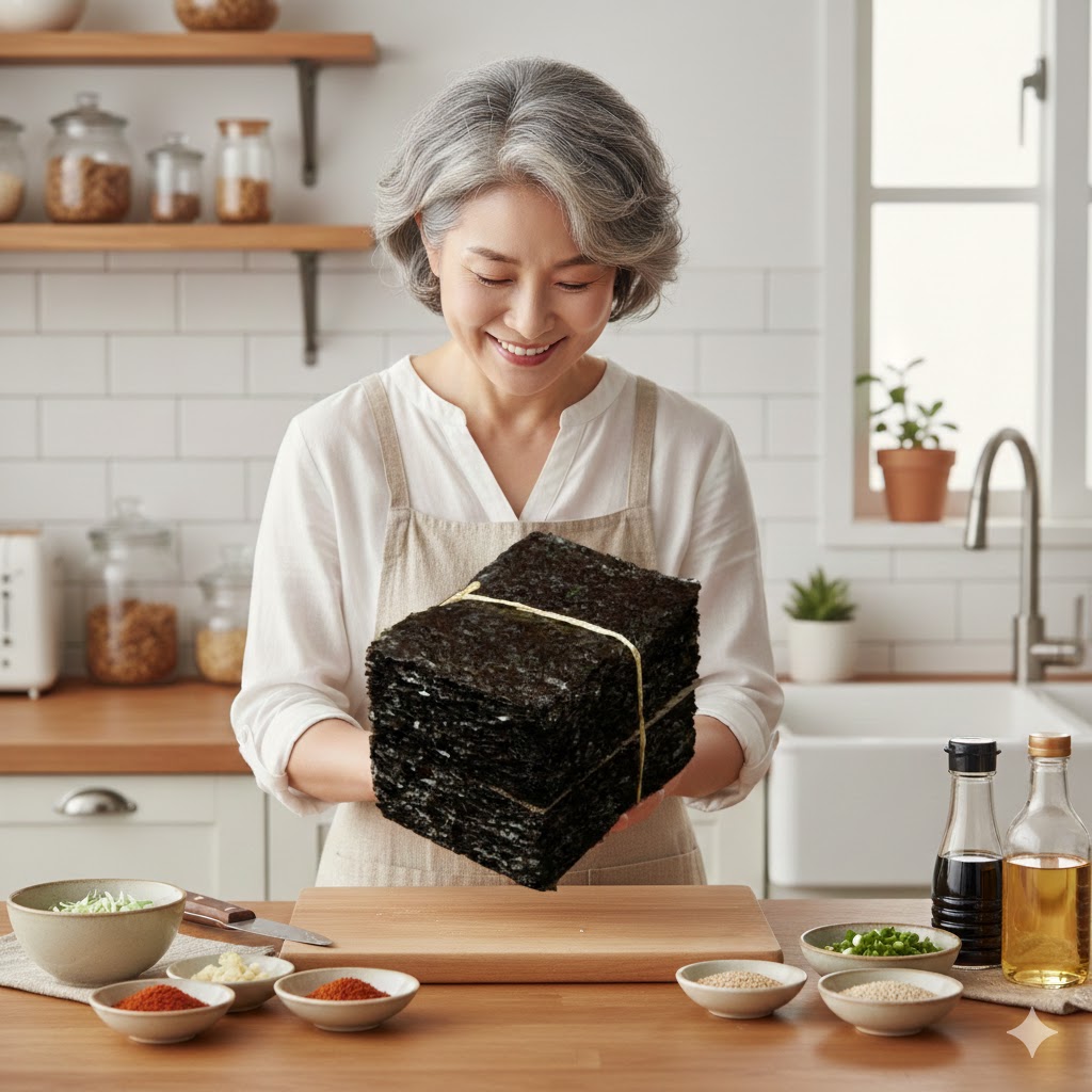 명식품본사 곱창김 중포장 50장 명품 곱창돌김 지주식 장흥 특산품 가정용 190g, 1개 이미지 6
