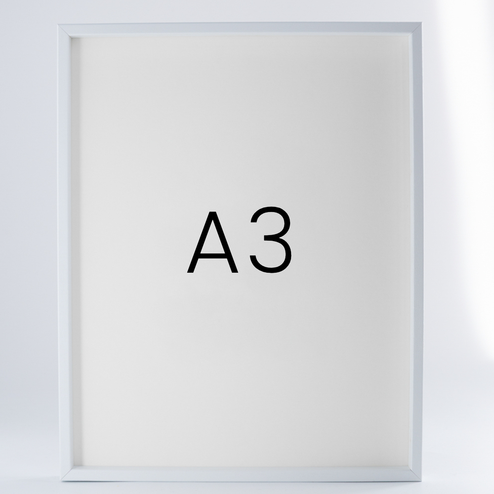 9mm우드심플 원목액자 웨딩 전시회 맞춤 프레임 틀 A3 297x420mm, 화이트
