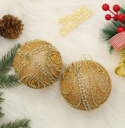 [트렌디프레소협력사]데이슬롯 골드 퀸즈 장식볼 2p 트리오너먼트 크리스마스장식볼 크리스마스용품