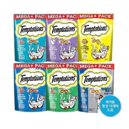 온담샵 템테이션 헤어볼 1박스 130gx6개 고양이사료 고양이주식캔 고양이캔 고양이간식 고양이습식