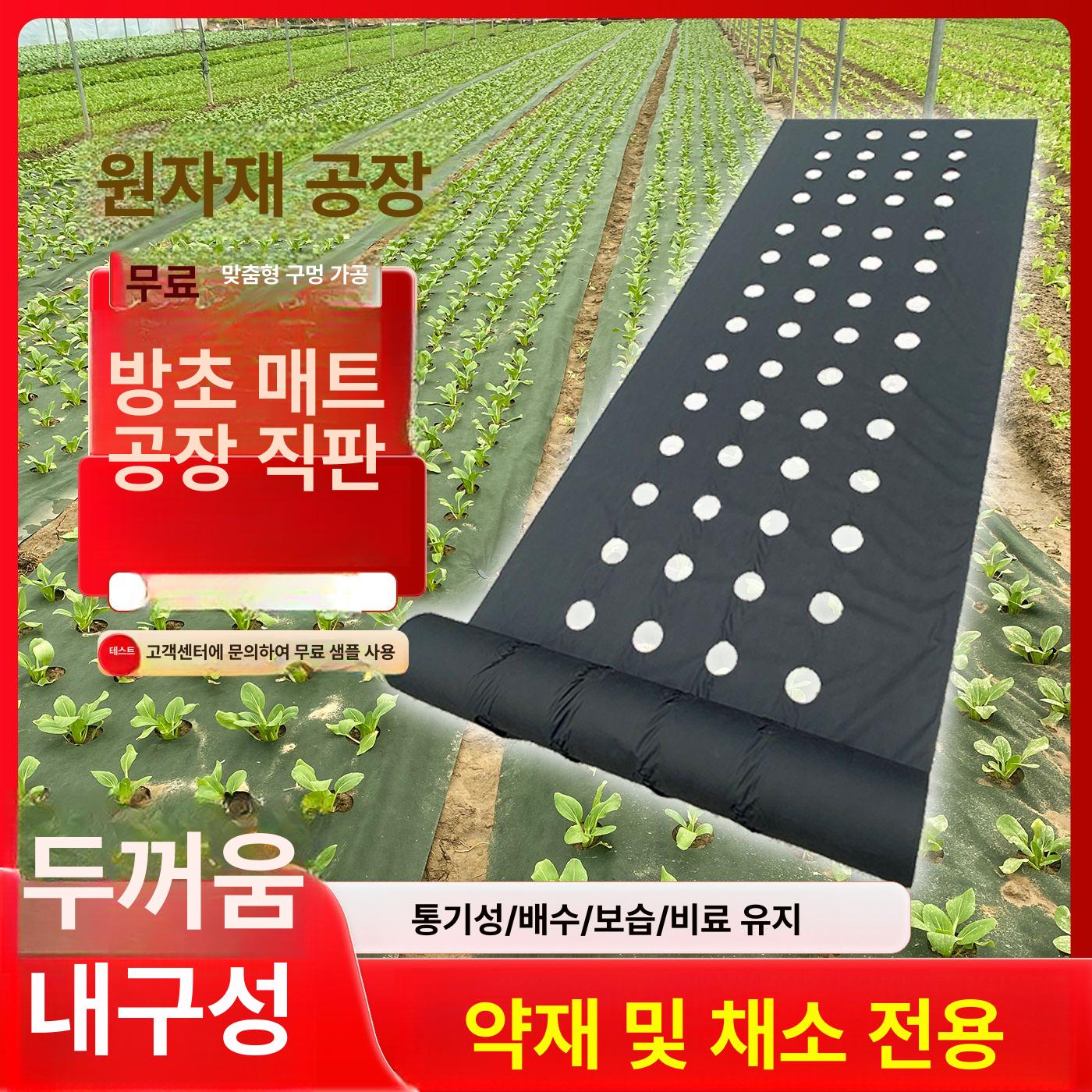 유공부직포 덮개 잡초 비닐 농업용 텃밭 제초매트 구멍 1년 0.6x20m 단일구멍 체험팩 - 상세 이미지 2