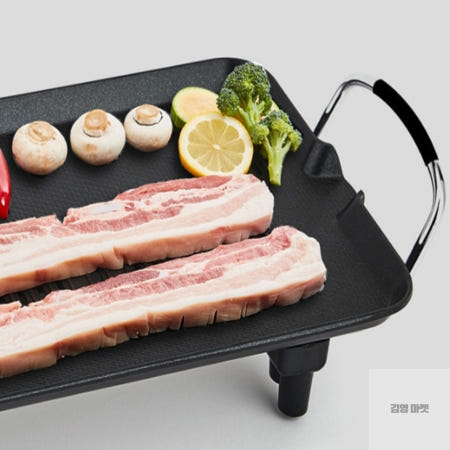 김영마켓 바베큐 전기그릴 가정용고기불판 생선구이팬