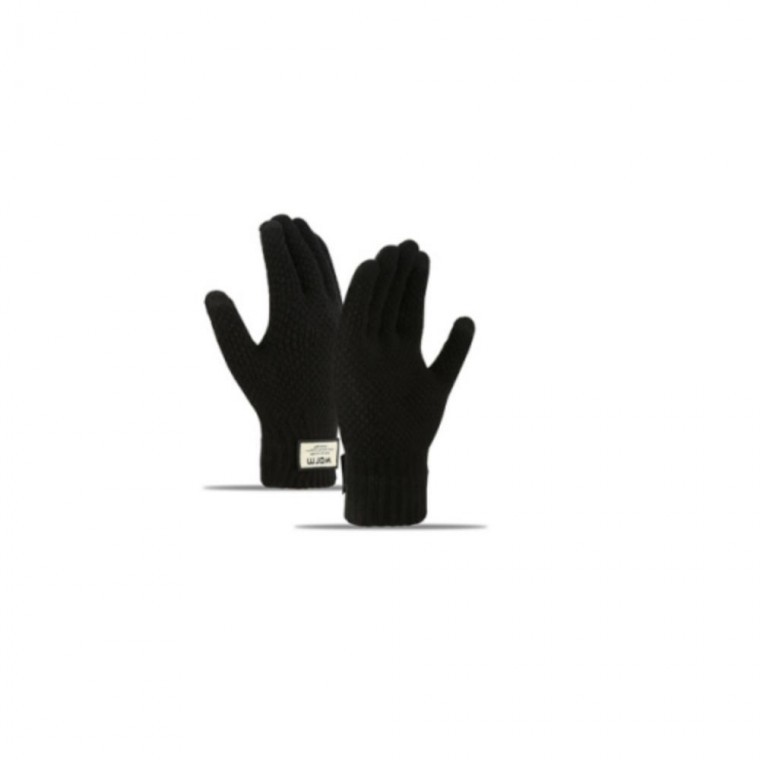 영문 터치 장갑 블랙 공용 패치 남여 - 상품 이미지