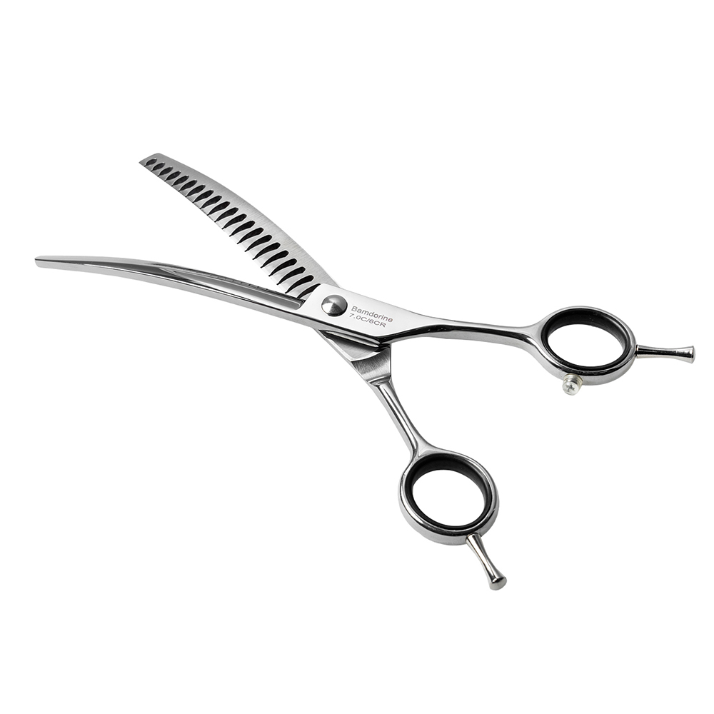 밤돌이네 실버 역날 커브요술가위 실속형 7인치 21발 애견미용가위 이미지 4