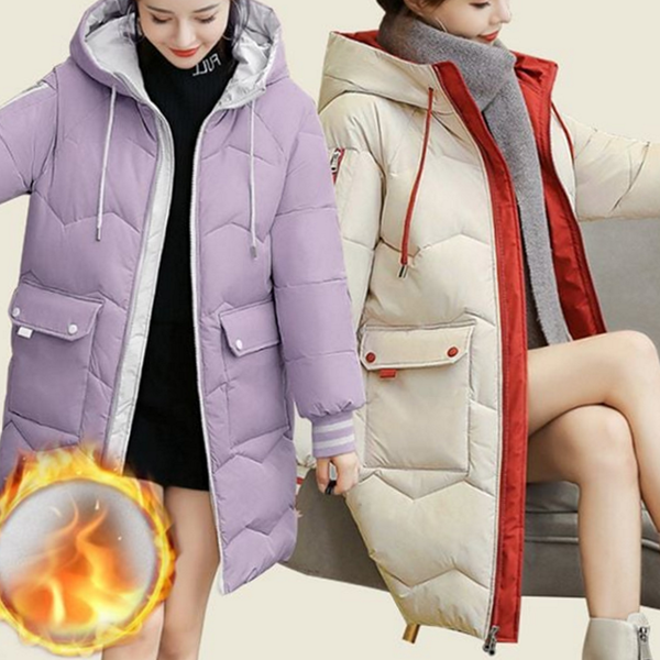 넉넉핏 여성 롱 패딩 데일리 여성 경량 패딩 아우터 겨울 - 메인 이미지