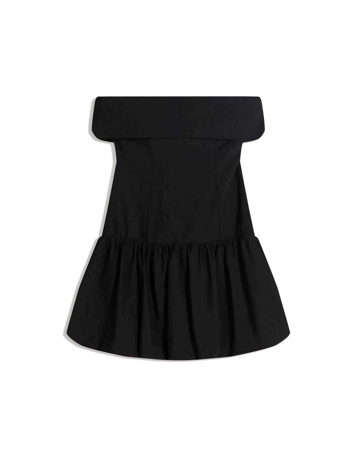 버쉬카 오프숄더 미니 벌룬 원피스 블랙 1188/777 BLACK - 메인 이미지