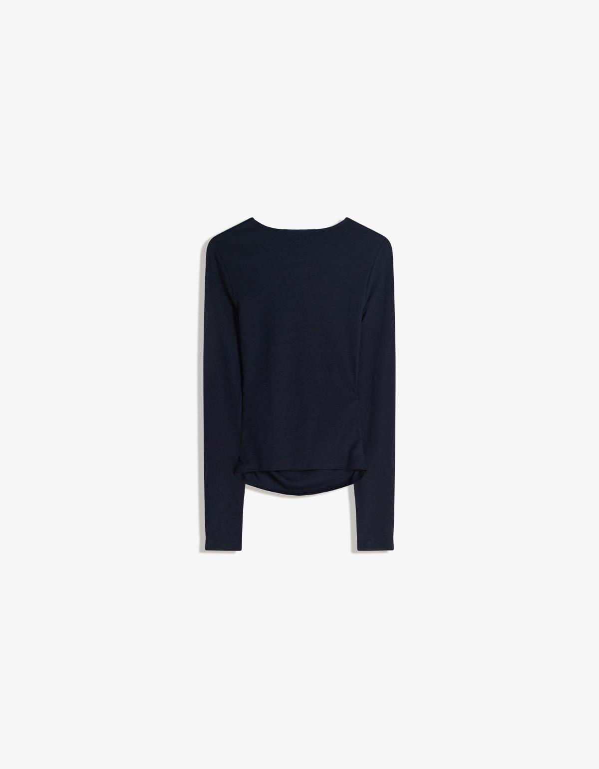 버쉬카 네이비 셔링 프린트 긴팔 티셔츠 0051/152 NAVY - 상세 이미지 2