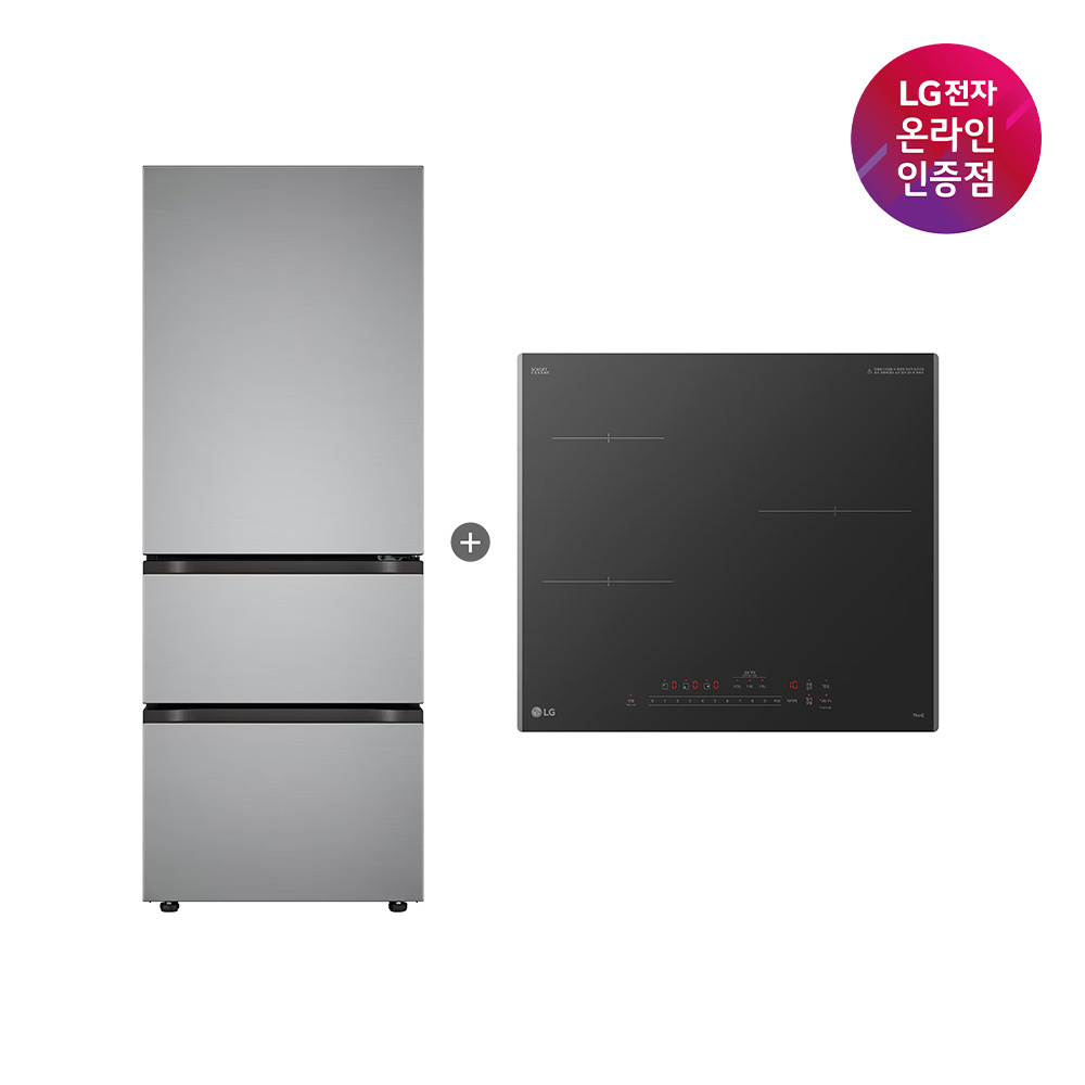 LG 디오스 오브제컬렉션 김치톡톡 + LG 디오스 인덕션 (Z330MPSF11 + BEI3ASB2OE)