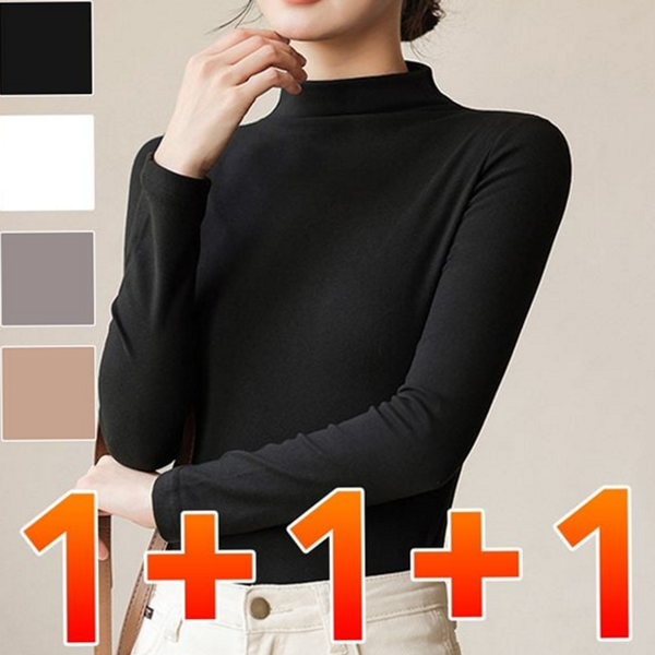 슬림핏 여성 반목 티셔츠 목폴라 여성 터틀넥 티셔츠 이너 겨울 - 상품 이미지