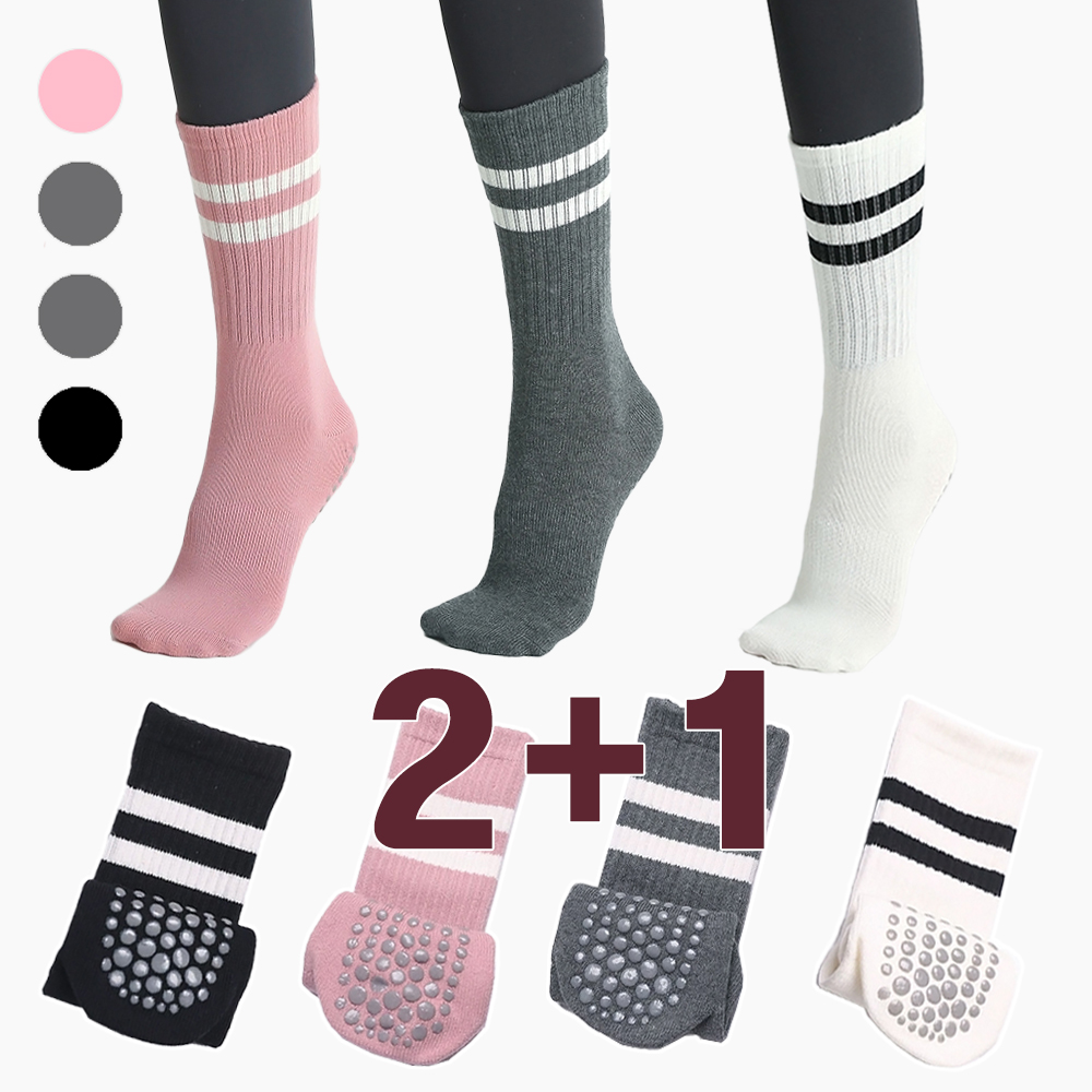 아나웨어 2+1 논슬립 두꺼운양말 미끄럼방지 러닝양말 필라테스 요가 토삭스 - 상품 이미지