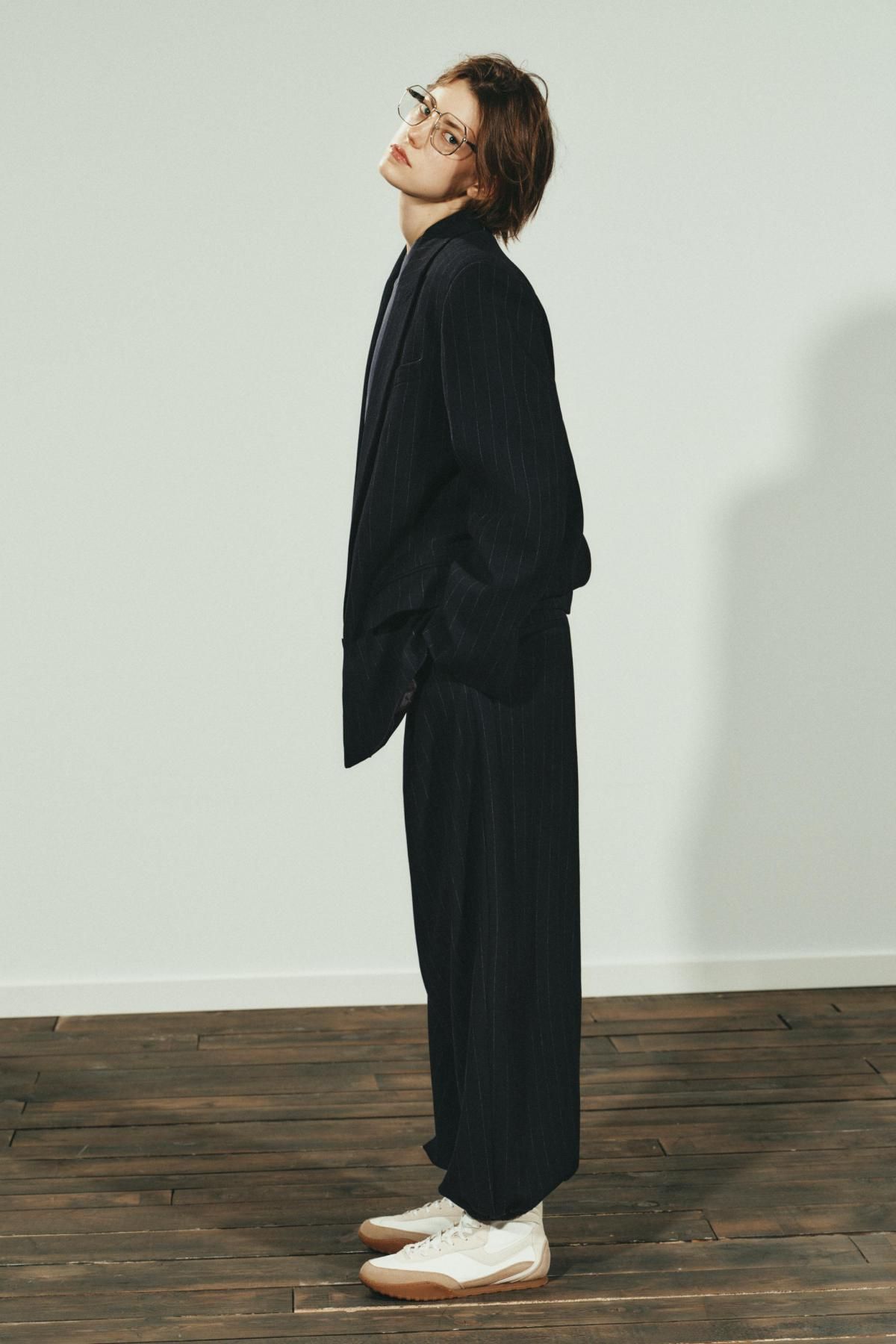 자라 핀스트라이프 플리츠 조거 팬츠 1255/568 NAVY BLUE - 상세 이미지 3