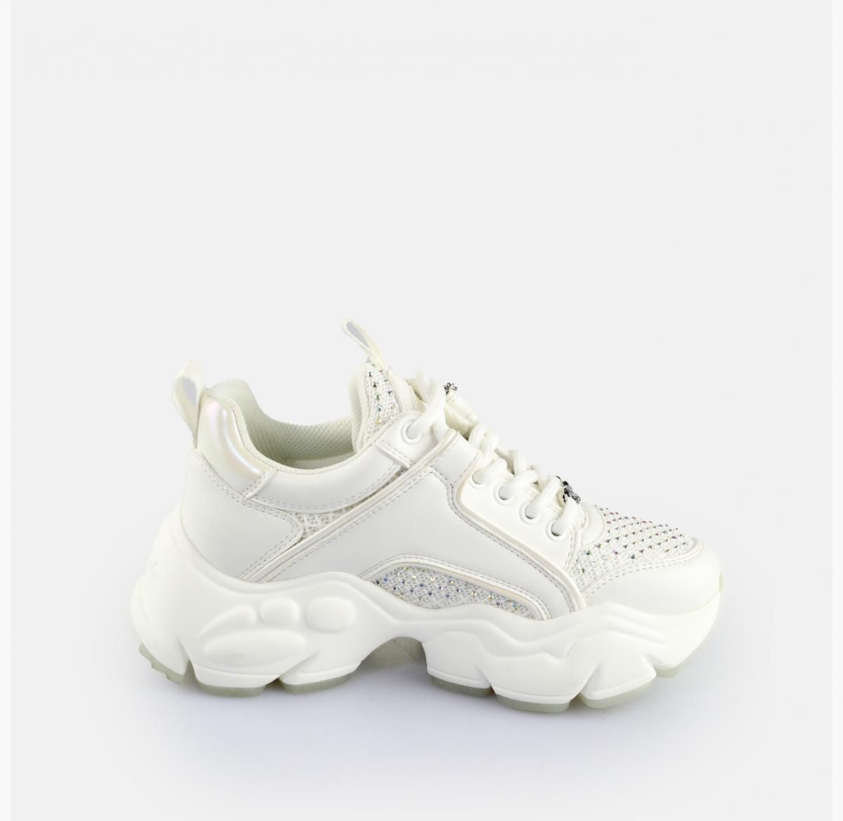 버팔로 비건 플랫폼 청키 스니커즈 화이트 메쉬 글램 02386159 WEISS/MULTICOLOR - 상세 이미지 4