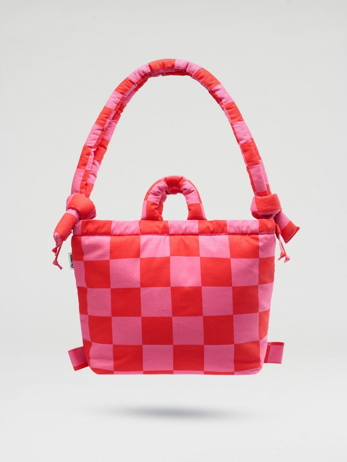 올랜드 체커보드 소프트 나일론 토트백 ONA 56456467579215 CHECK RED + PINK - 메인 이미지