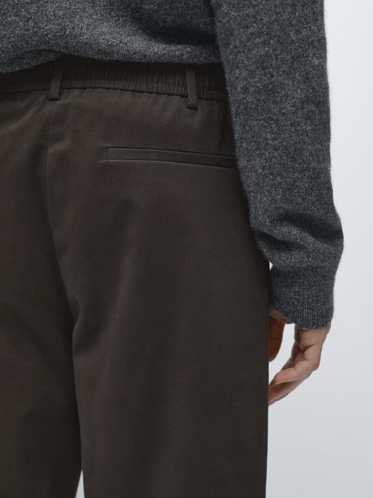 마시모두띠 테크니컬 코튼블렌드 조거핏 팬츠 0124/006 BROWN - 상세 이미지 4