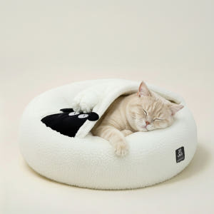 레토 고양이 하우스 숨숨집 강아지하우스 방석 도넛 양 쿠션 솔직 후기 | 실제 사용자 리뷰 총정리 - 상품 이미지 1