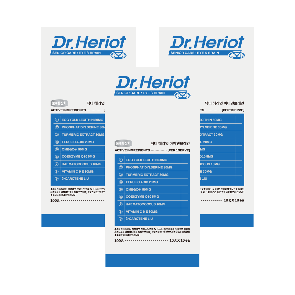 닥터헤리엇 아이앤브레인 눈 인지 항산화 백내장/노화 예방 영양제 10개입, 3개 제품 이미지