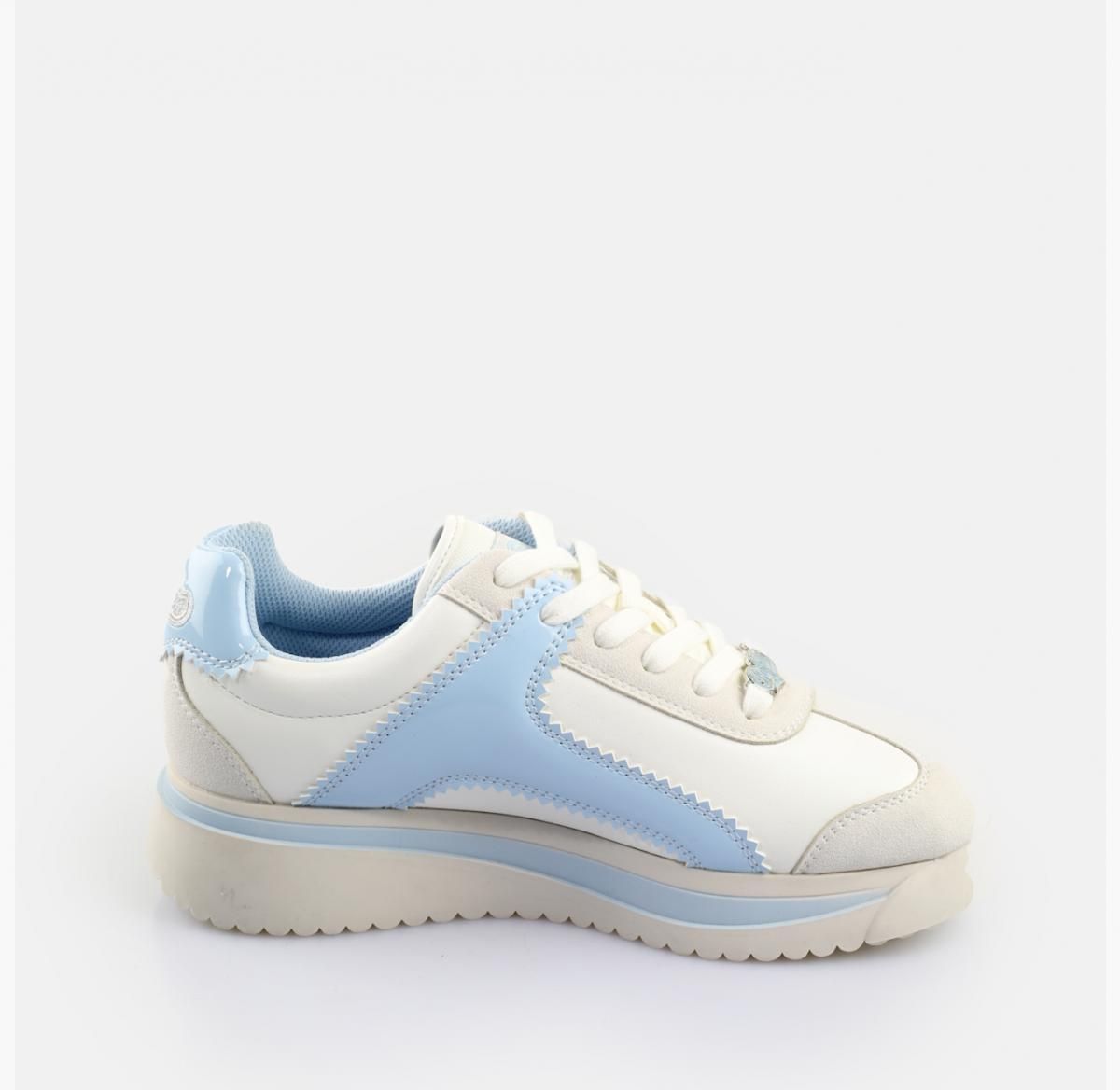 버팔로 플랫폼 로우탑 스니커즈 크림 블루 베이직 02425074 WEISS/BLAU/BEIGE - 상세 이미지 4
