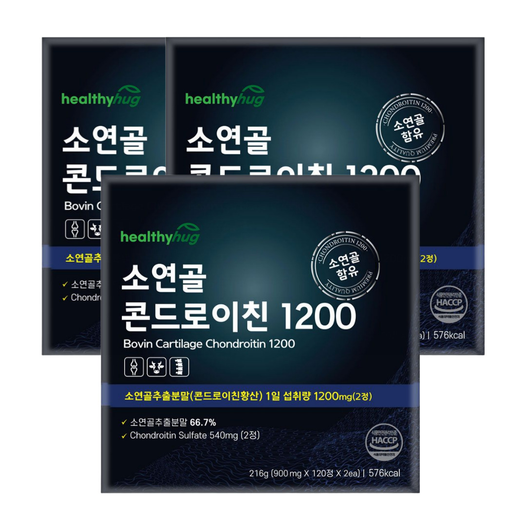 헬씨허그 소연골 콘드로이친 1200 4개월분 세트 240정, 3개 - 상품 이미지