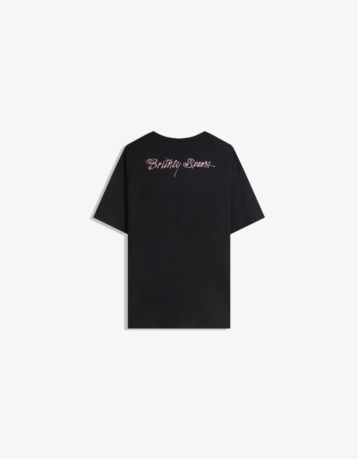 버쉬카 브리트니 스피어스 프린트 반팔 티셔츠 7660/160 BLACK - 상세 이미지 2