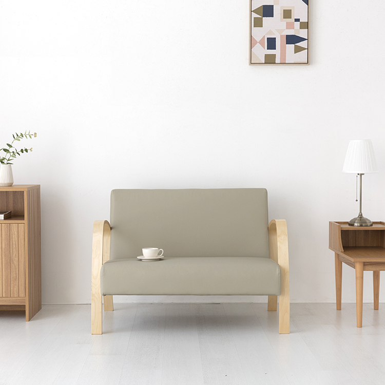 벤우드 2인 소파 YC12AD 내추럴/웜그레이, 2인용