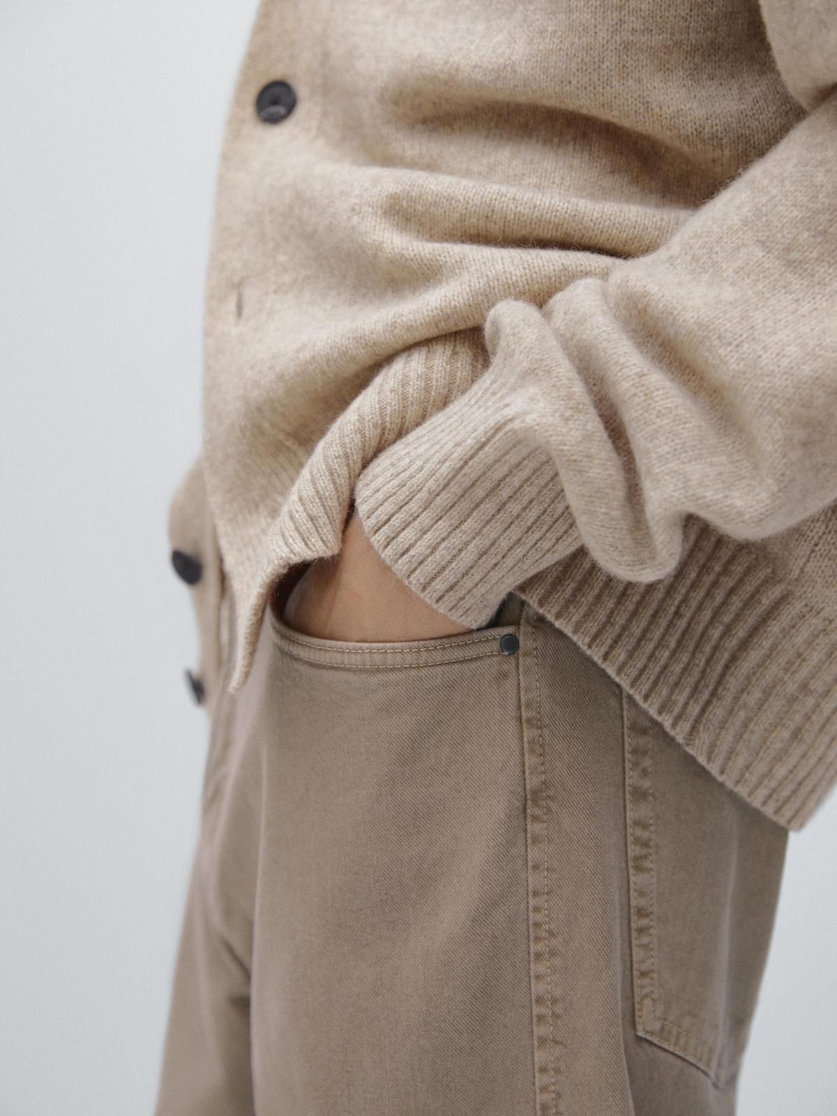 마시모두띠 프리미엄 울블렌드 브이넥 니트 카디건 1125/233 BEIGE MARL - 상세 이미지 5