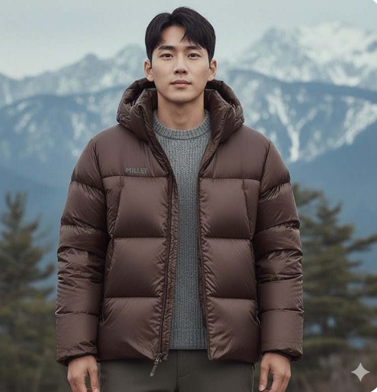 밀레 아웃도어 남성 겨울 초경량 퍼텍스 퀄팅 구스다운 패딩점퍼 - 상세 이미지 2