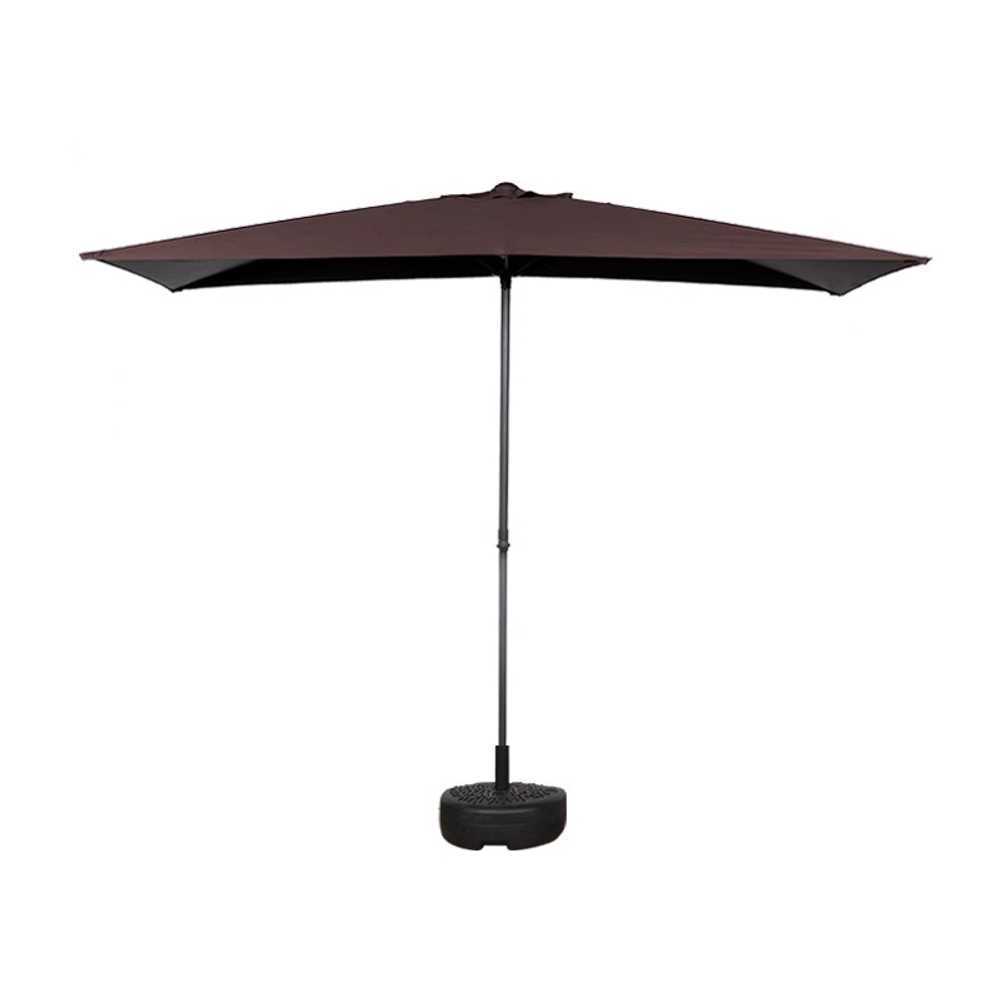 베란다 하프 파라솔 직사각 디자인 햇빛 가리개 카페 브라운(250x130cm)