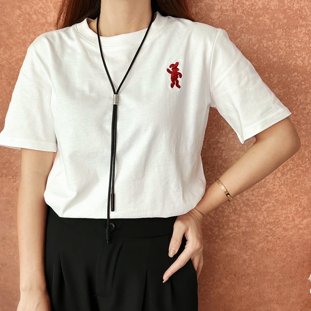 심플 볼로타이 아버님 선물 루프타이 슬링 남성 넥타이 팬던트 캐주얼 셔츠 세트 목걸이 - 상세 이미지 4