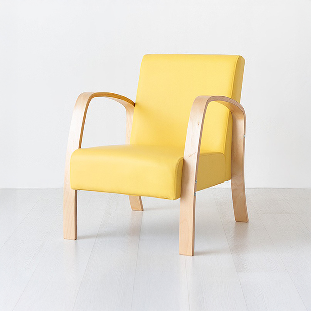 벤우드 1인 소파 YC12A 내추럴/레몬, 1인용