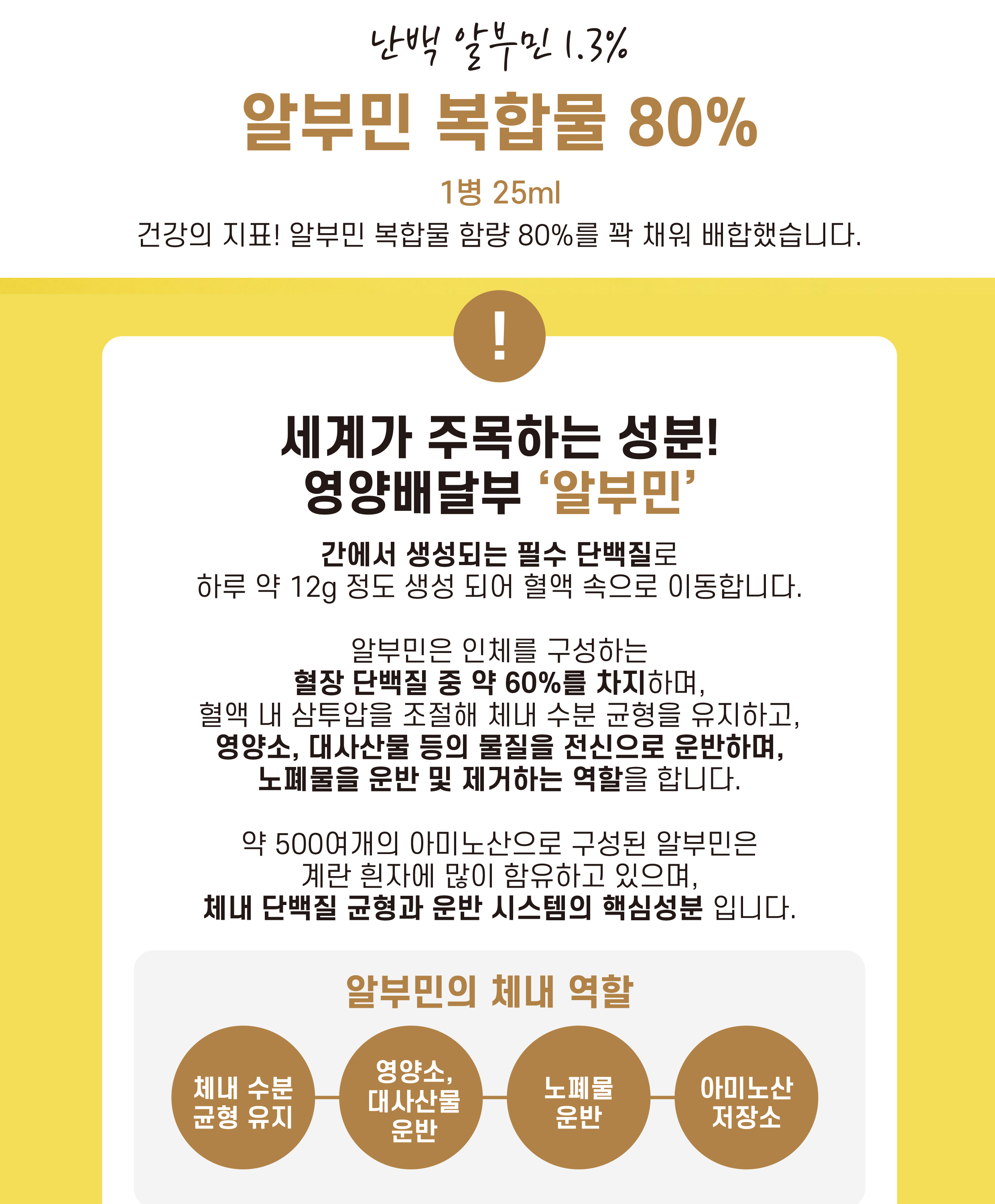 보령 뉴 알부민 마시는 고함량 알부민 효능 1박스 30병 - 상세 이미지 5
