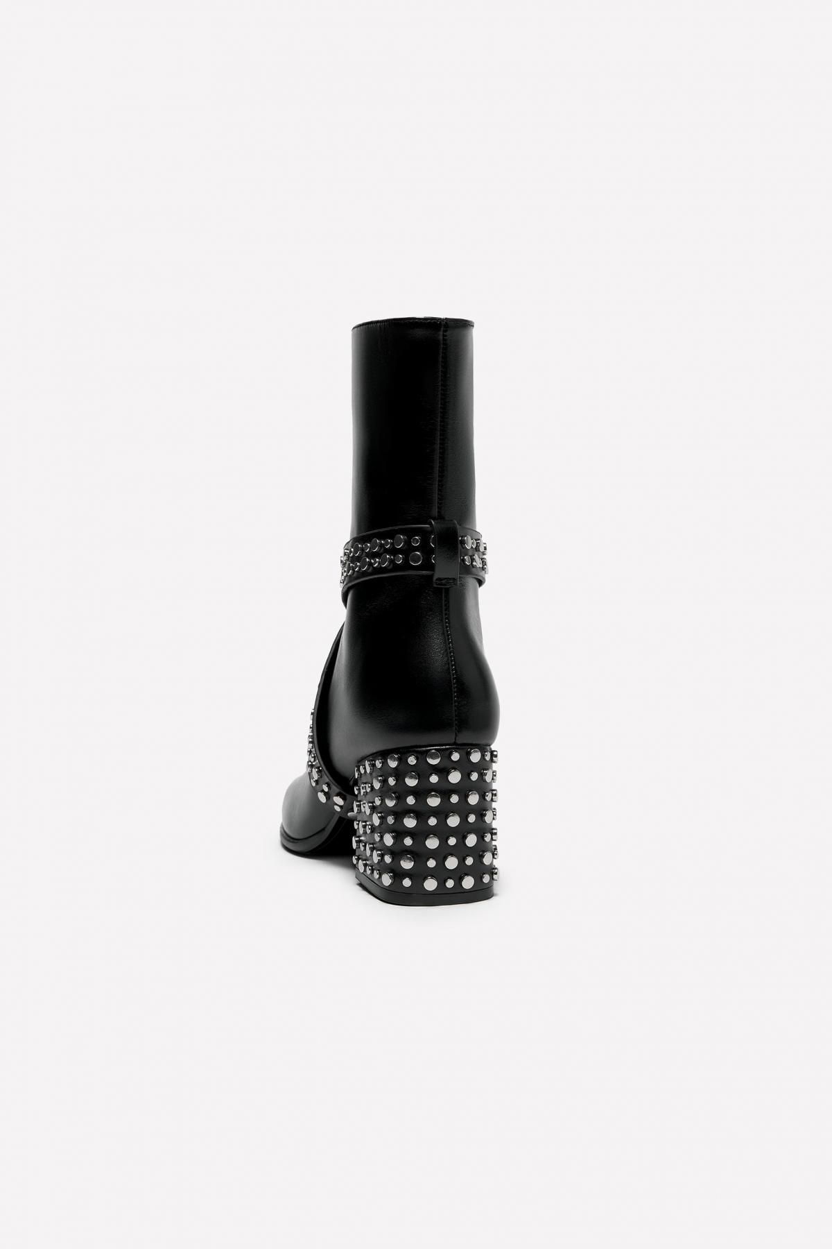 자라 스터드 레더 앵클부츠 X 루도빅 드 생 세르냉 1137/610 BLACK - 상세 이미지 4