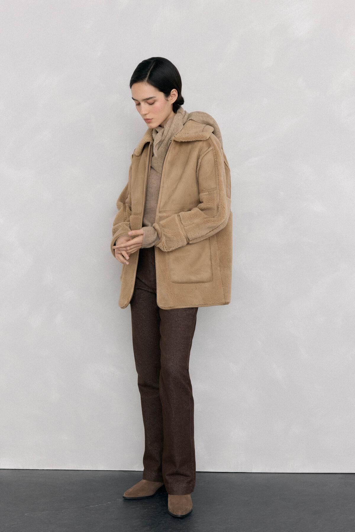 페드로 델 이에로 테크니컬 무톤 퍼 콤비 코트 7522244 BEIGE - 상세 이미지 2