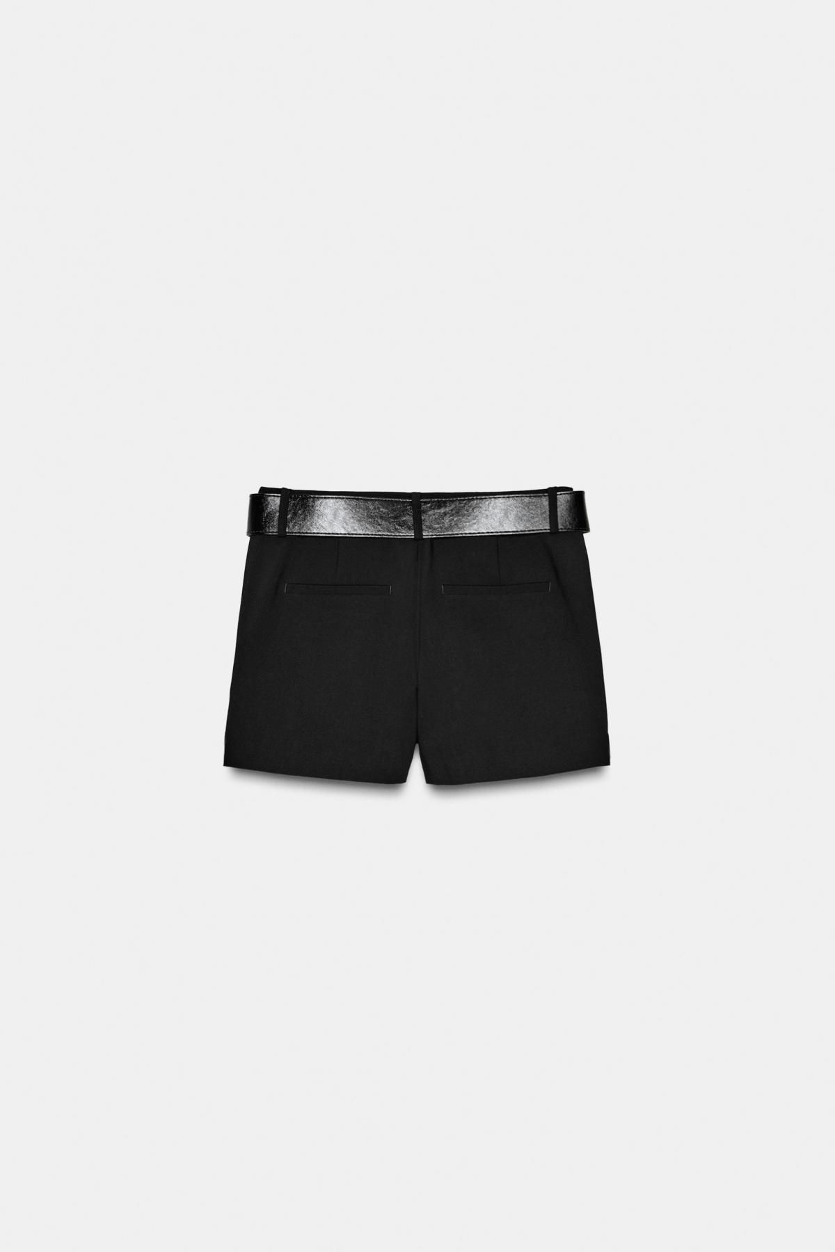자라 트렌디 로우라이즈 벨트 미니 스커트 4387/460 BLACK - 상세 이미지 2