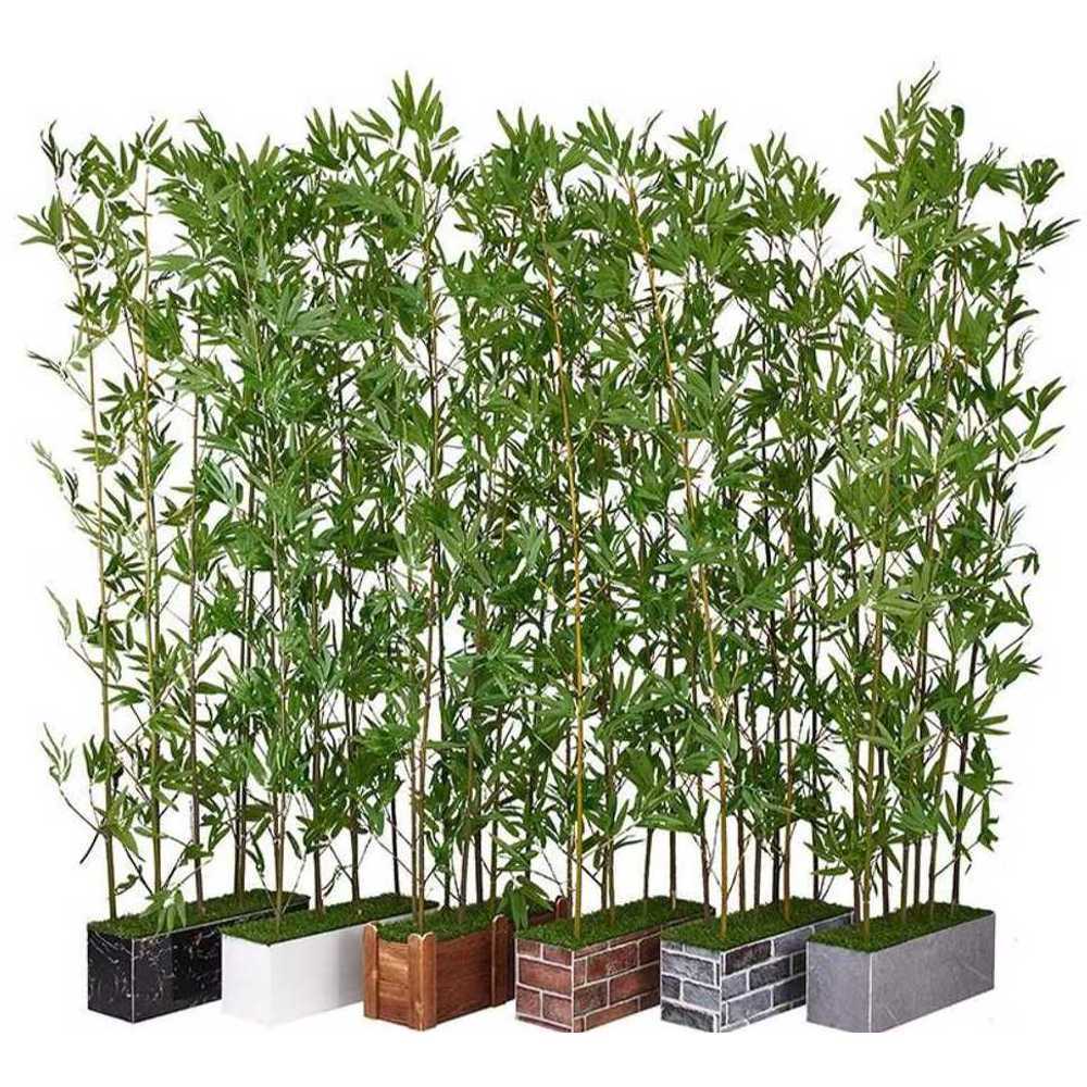 인조 대나무 모형 테라스 플랜테리어 파티션 실내 벽 250x50cm 10개 - 상품 이미지