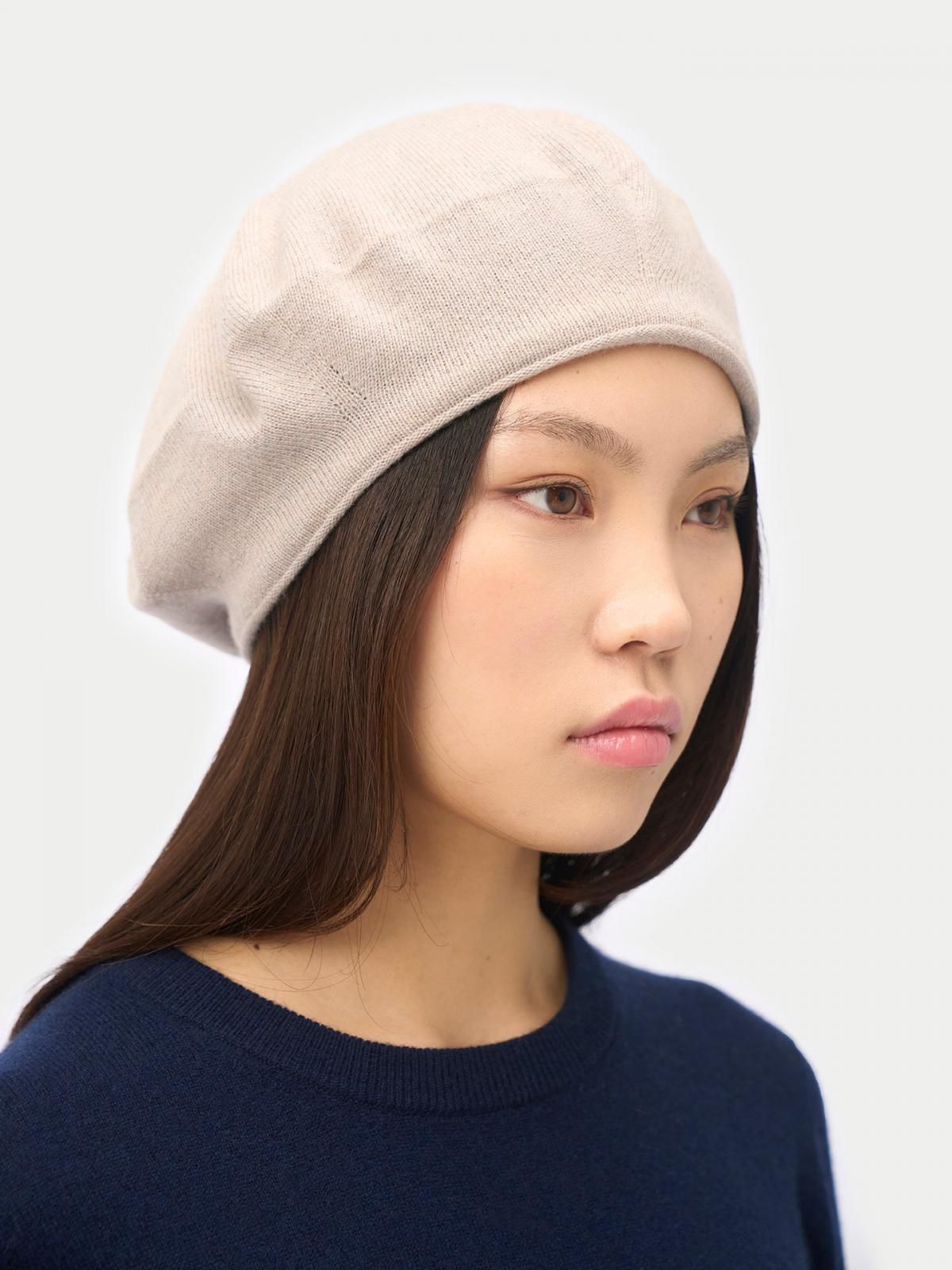 고비캐시미어 프리미엄 캐시미어 베레모 여성 모자 KA102027-1862S0000-000F - 메인 이미지
